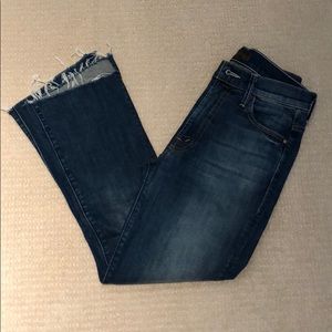Mother Insider Crop Step Fray jean